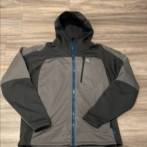 Avalanche Gray and Black Performance Jacket with Stand-Up Collar